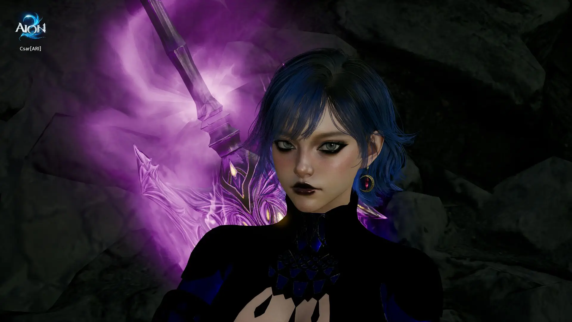 Gótica trevosa cabelo azul dye blue hair goth
