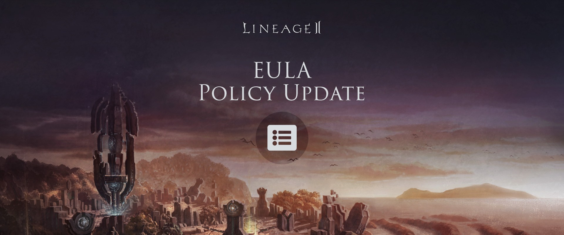 EULA Policy Update : Lineage2
